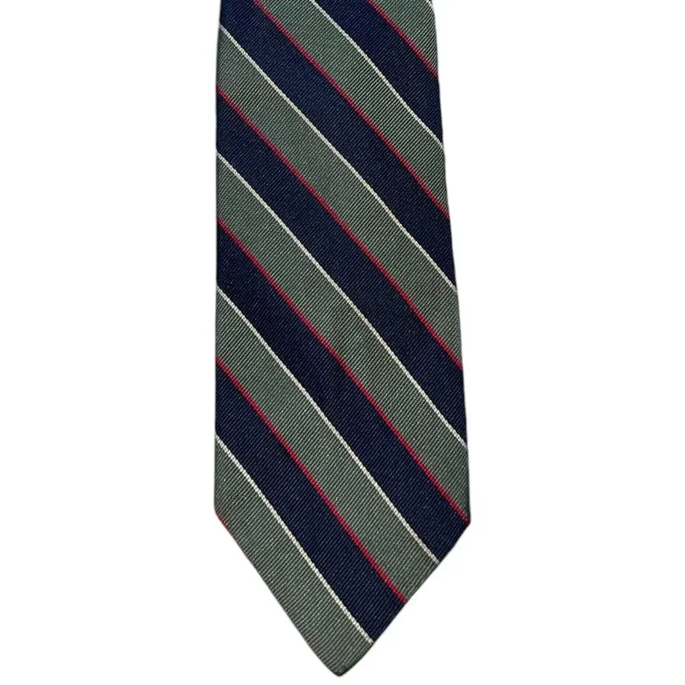 Resilio Classic Striped Pointed Career Neck Tie Blue Green Men's 54